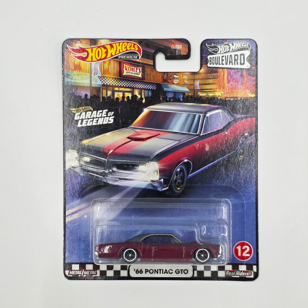 [ตำหนิ-ขอบขาว] Hot Wheels Premium Boulevard '66 Pontiac GTO Garage of Legends ของแท้
