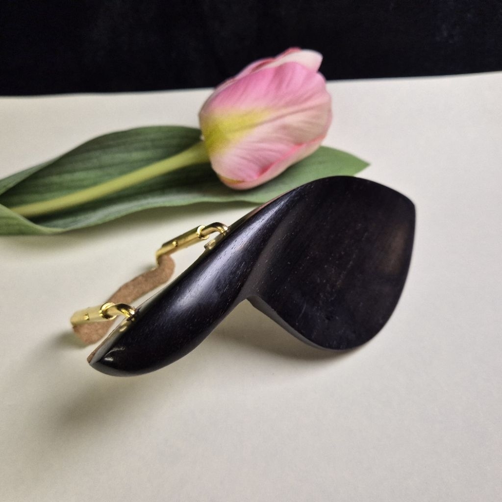 [1ชิ้น] ที่รองคางไวโอลิน Ebony wood พร้อมเหล็กยึด