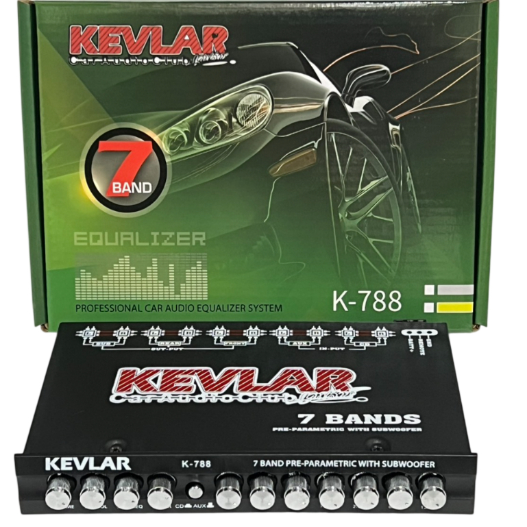 ปรี รถยนต์ 7 แบน ปรีแอมป์ KEVLAR K-788 7 BAND ปรีเคฟลาร์ ปรีแอมป์รถยนต์
