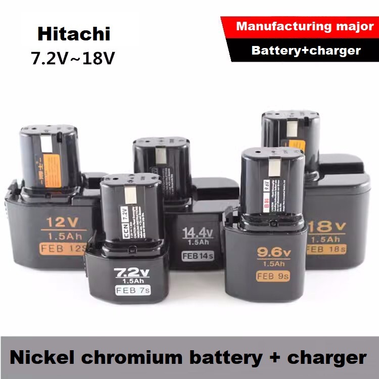 ★Hitachi แบตเตอรี่ Nichrome MOSTA 7.2V 9.6V 12V 14.4V 18V Hand drill battery charger
