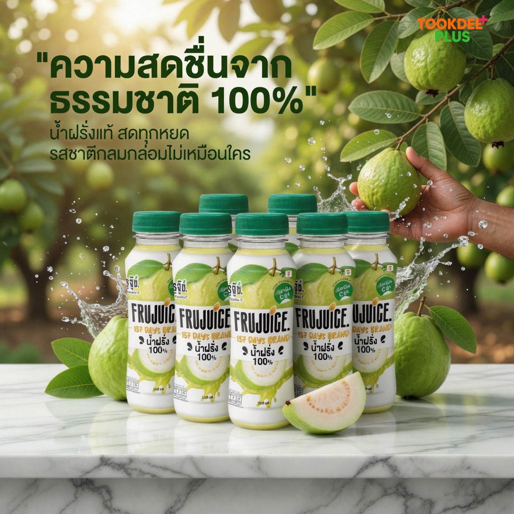 ฟรูจู๊ซ น้ำฝรั่ง 100% มีวิตามินซีสูง น้ำผลไม้พร้อมดื่ม รูปที่ 2