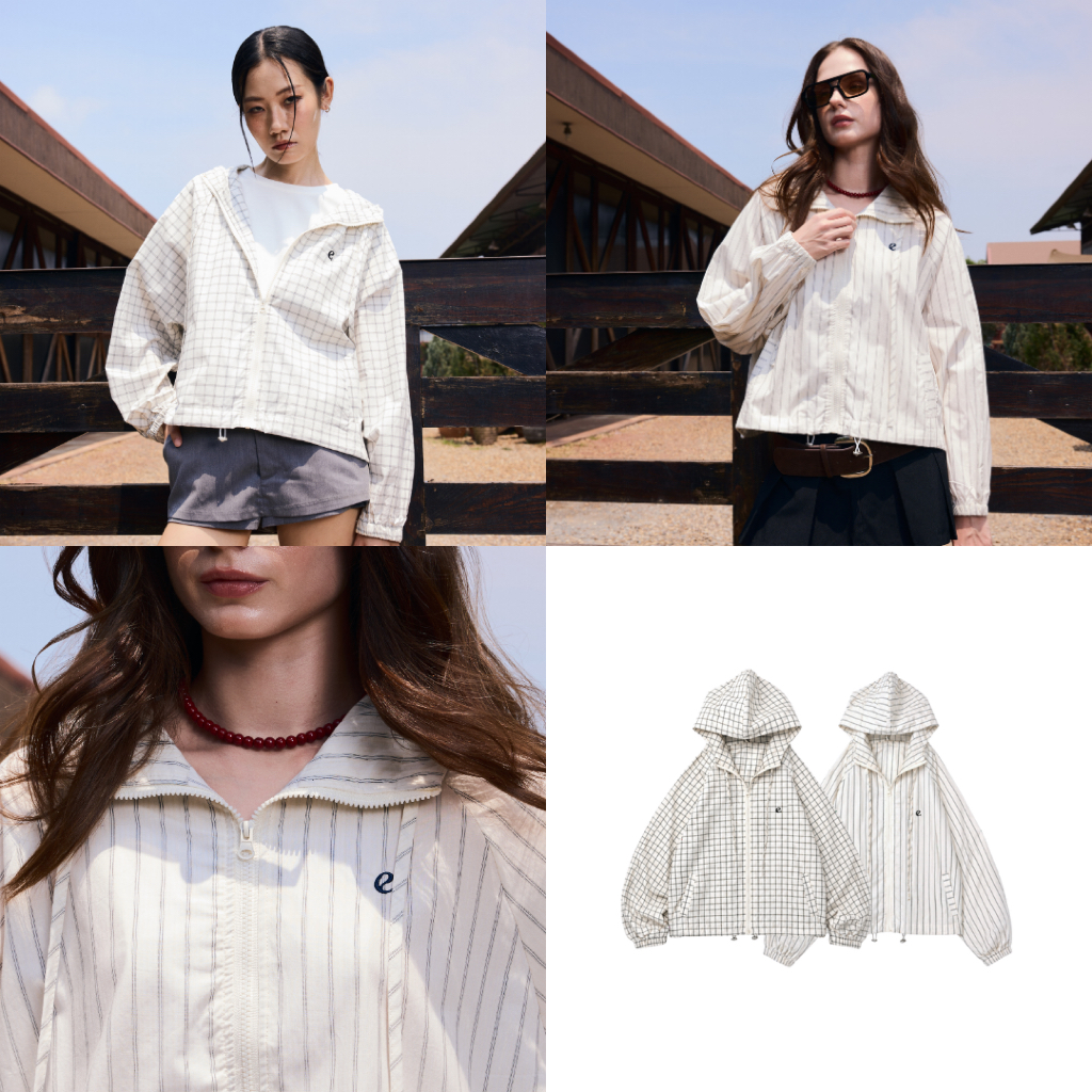 EVERYDAY - Banana Cream Top เสื้อคลุมฮู้ดซิปหน้า