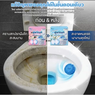 เม็ดบุกล้างสุขภัณฑ์ สะอาดทุกซอก ล้างคราบเหลือง กำจัดกลิ่นเหม็น น้ำหอมติดทนนาน สำหรับชักโครกและห้องน้ำ COD