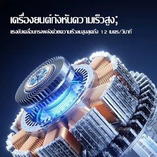 พัดลมพกพา ชาร์จ USB ปรับความเร็วได้ 5 ระดับ พัดลมมินิแบบไม่มีใบพัด ขนาดเล็กและน้ำหนักเบา พัดลมถือ C0171