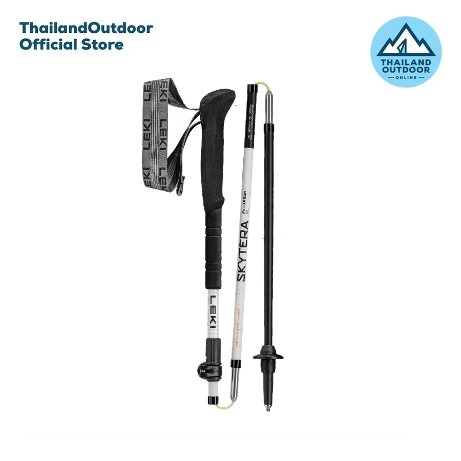 Leki Skytera FX Carbon SL / White - Natural Carbon - Orange ไม้เท้าเดินป่า