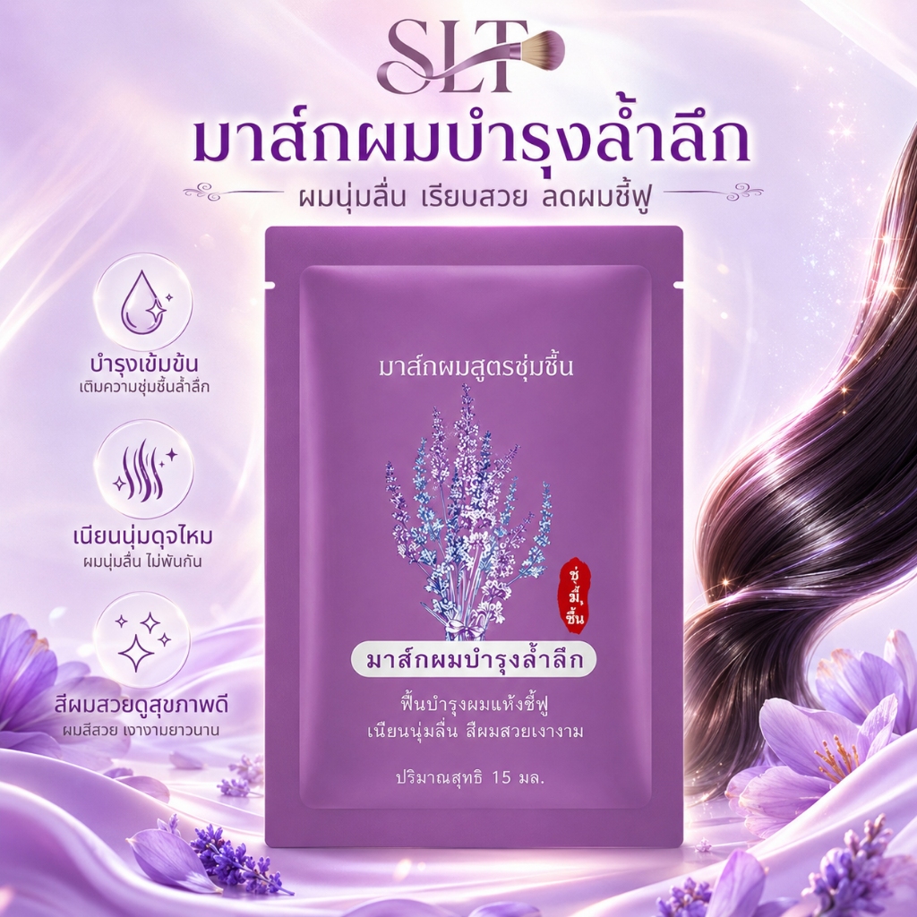 ครีมหมักผม เคราตินสด สูตรเข้มข้น บำรุงผมเสีย ครีมนวดผม ทรีทเม้นท์ ฟื้นฟูผมแห้งเสีย ผมนุ่มลื่น ไม่พันกัน 15ml