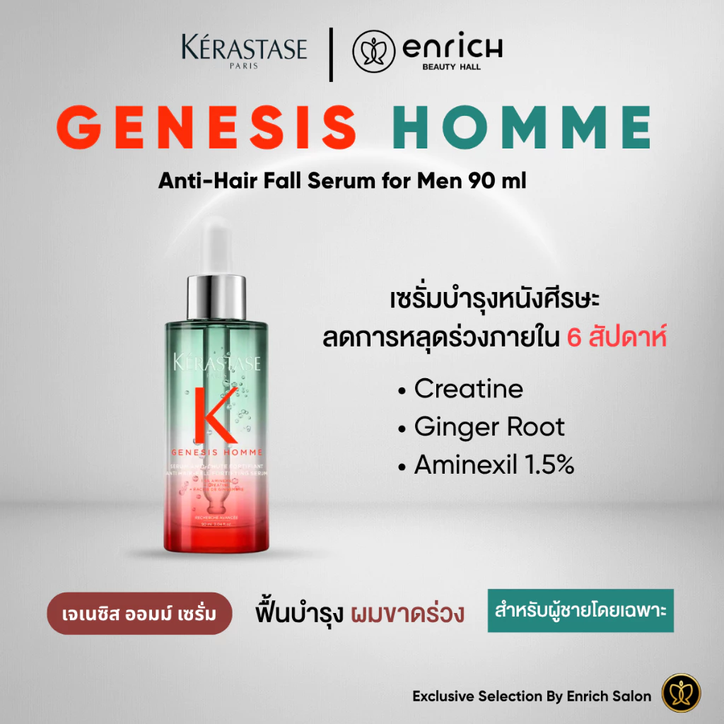 Kerastase Genesis Homme Anti-Hair Fall Serum for Men 90ml เซรั่มบำรุงหนังศีรษะ ลดผมร่วง ผู้ชาย