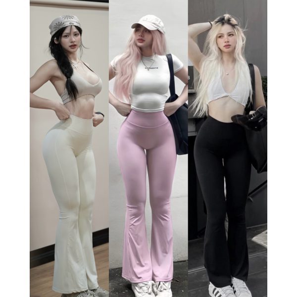 GYMBESTIE - PIXIE PANTS กางเกงออกกำลังกายเอวสูง ปลายขาม้า
