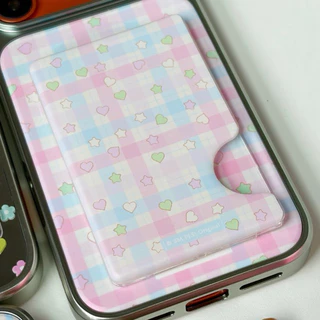 Magnetic Card Holder กล่องแปะหลังเคสแม่เหล็กที่ใส่บัตร บัตรรถไฟฟ้า - SM,PLS! (แถมวงแม่เหล็ก)