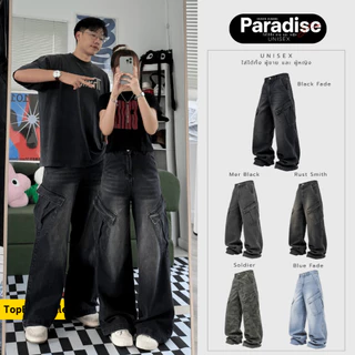 Paradise | Baggy Cargo All Retro Color | กางเกงเบกกี้คาโก้ | ใส่ได้ หญิง - ชาย | Unisex | Women - Men | Jeans