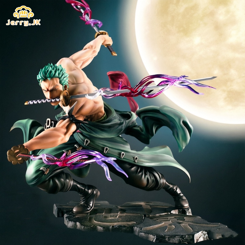 ฟิกเกอร์ซอร์โรวันพีซ ขนาดใหญ่ One Piece Roronoa Zoro สามารถใส่ในห้องนั่งเล่นและในรถเพื่อแสดง โมเดลอนิเมะ