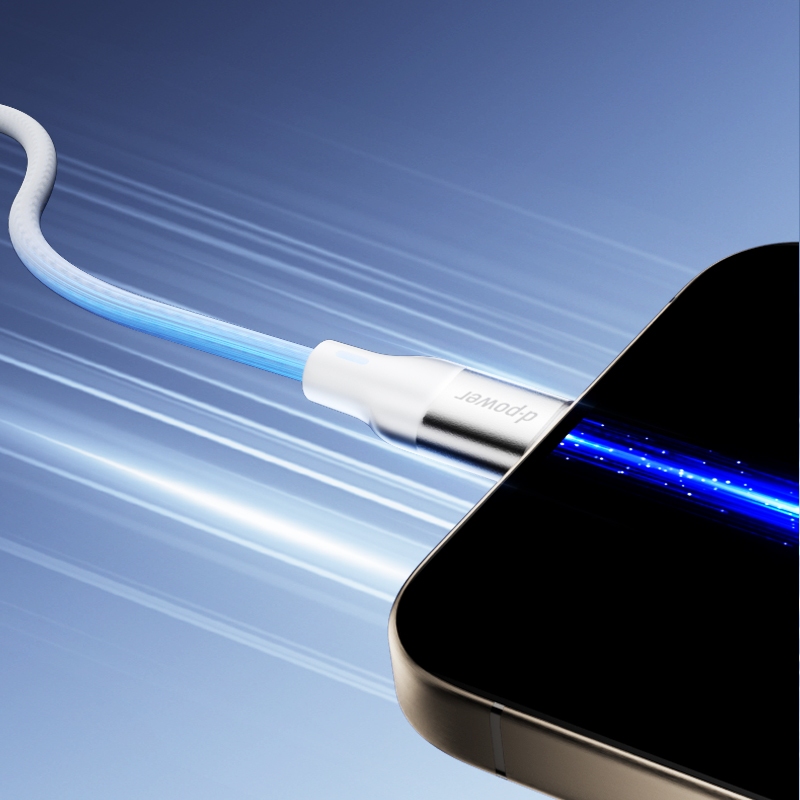 d-power สายชาร์จเร็ว 5A MAX รุ่น CB-N02 สายไนลอนถัก หัวอลูมิเนียม หรูหรา ทนทาน ยาว 1M (Micro/Type-C)