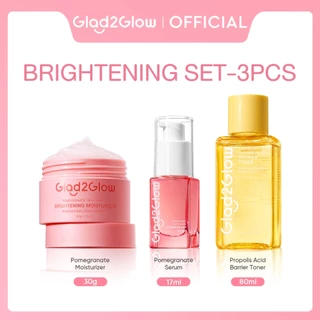 Glad2Glow 6pcs Niacinamide Brightening Moisturizer Serum ไนอาซินาไมด์ เซรั่มปรับผิวใส（ลดรอยดำ รอยแดง สูตรอ่อนโยน）