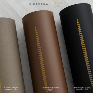 SIRAVANA YOGA MAT รุ่น NEW HARMONY หนา 5mm เสื่อโยคะยางพาราธรรมชาติ 100% ผิวVegan Leather คุณภาพสูง