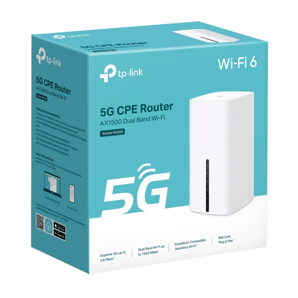 TP-Link │ Archer NX205 │ 5G AX1500 Wireless Dual-Band Gigabit Router │ Router ใส่ซิม │Router wifi │5G Router