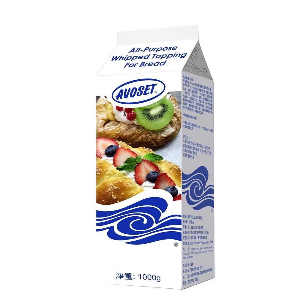 AFBS Rich AVOSET All-Purpose Whipped Topping 1000g. #1103200 (สําหรับส่งด่วนเท่านั้น!)