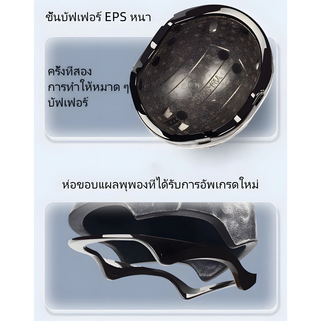 หมวกกันน็อคครึ่งใบ วินเทจ ปรับขนาดแบบหมุนได้ (54-61 ซม.) ซับในถอดซักได้ พร้อมส่ง thumbnail 5