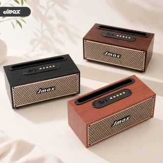 JMAX ลำโพงบลูทูธวินเทจ วางมือถือได้ มินิมอล BT/TF/USB/AUX เสียงดี 8W แบตเตอรี่800mAh