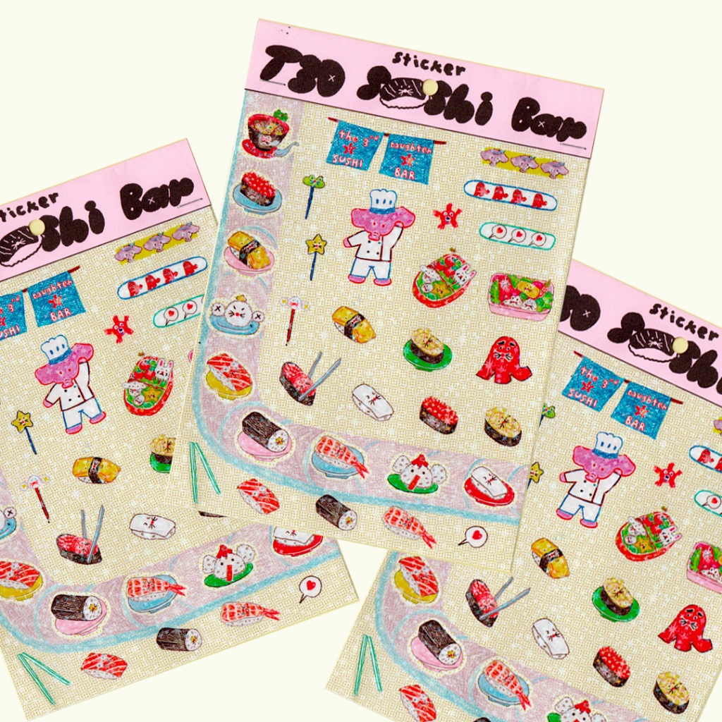 t3d sushi bar sticker สติ๊กเกอร์