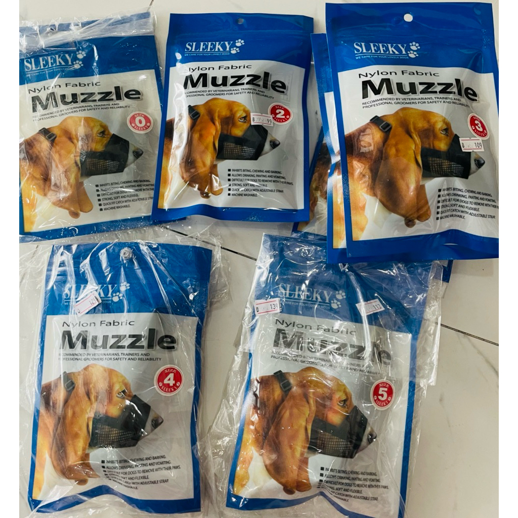 SLEEKY ตะกร้อตาข่ายไนล่อนครอบปากสุนัข เบอร์ 0-6 **สินค้าซื้อแล้วไม่รับเปลี่ยนคืนทุกกรณี กรุณาวัดขนาดให้ถูกต้อง**