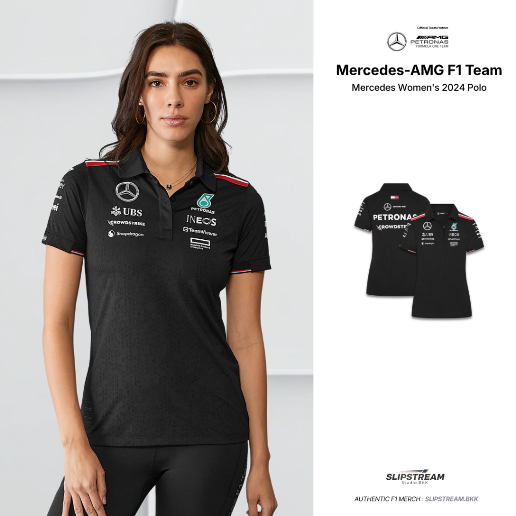 (สินค้าพร้อมส่งจากไทย) Mercedes-AMG F1 Women's 2024 Team Polo