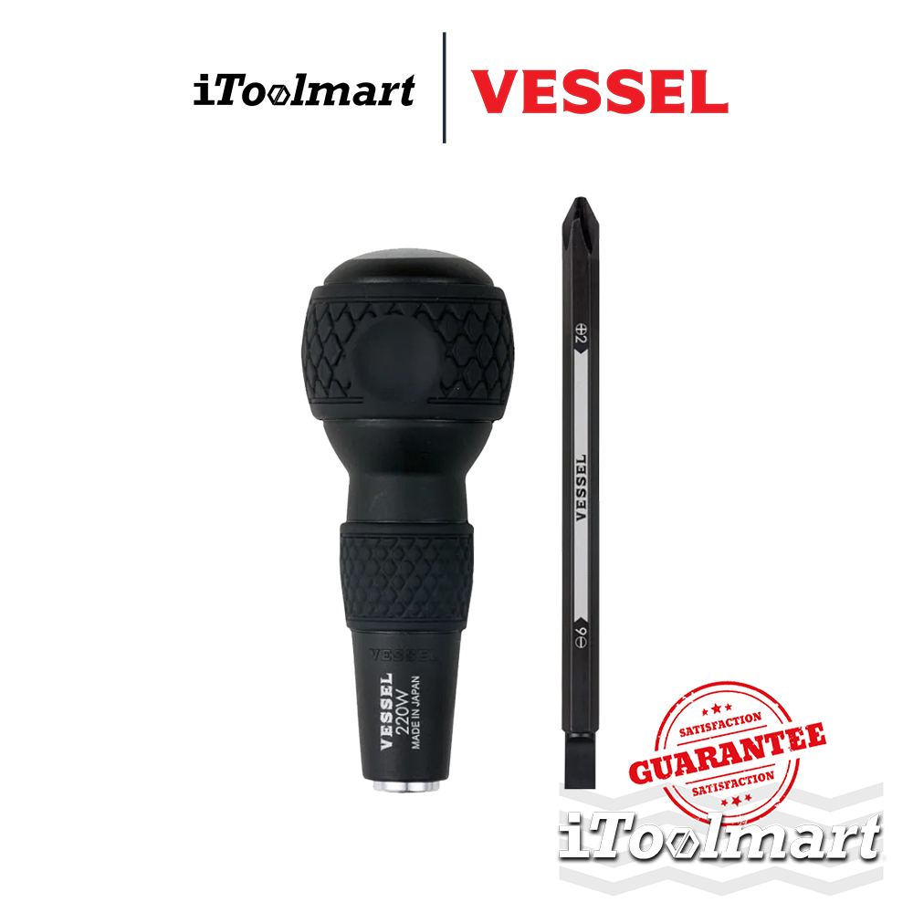 VESSEL ไขควงบอลสลับหัว No.220W-62 Ball Grip ปลายแม่เหล็ก