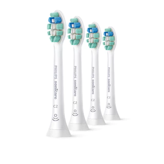 Philips Sonicare ฟิลิปส์ หัวแปรงสีฟันไฟฟ้า C2, Plaque Control, หัวแปรง Soft, แพ็ค 4 (ด้ามสีขาว) รุ่น HX9024/14