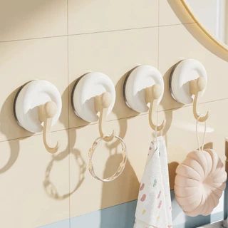 ตะขอสูญญากาศ หมุนล็อก ติดแน่น ใช้ซ้ำได้ Vacuum Hook ตะขอพาสเทล มินิมอล ติดผนัง ห้องน้ำ ห้องครัว รุ่น Premium Lock