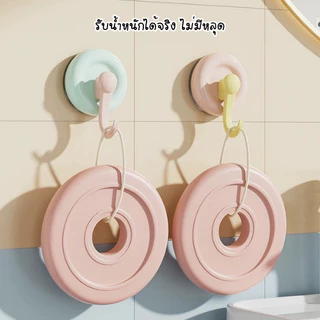 ตะขอสูญญากาศ หมุนล็อก ติดแน่น ใช้ซ้ำได้ Vacuum Hook ตะขอพาสเทล มินิมอล ติดผนัง ห้องน้ำ ห้องครัว รุ่น Premium Lock