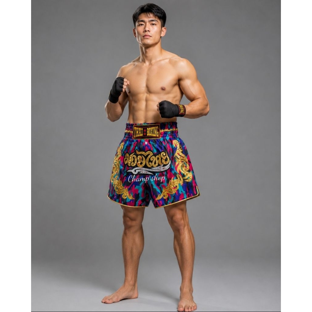 กางเกงมวยไทย ผู้ใหญ่ ลายสวยมาใหม่ เนื้อผ้าดี ใส่สบาย ของฝากต่างชาติ