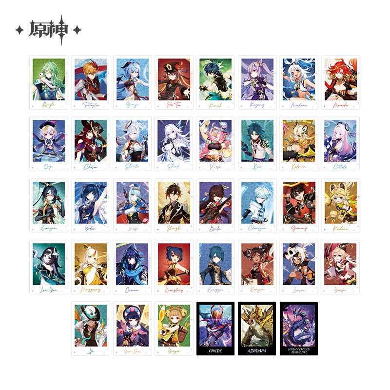 [ พร้อมส่ง / Official ] Genshin Impact Film Card Set เกนชิน เซ็ต ฟิล์ม การ์ด Zhongli Hu Tao Childe Xiao Zhongli Kinich