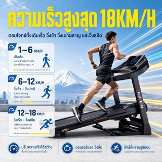 ลู่วิ่งไฟฟ้า ลู่วิ่ง C2 ปรับความชันไฟฟ้า 20° แรงม้า 5.2HP รับน้ำหนัก 300 กก. พับไฮดรอลิก+ลำโพงบลูทูธ