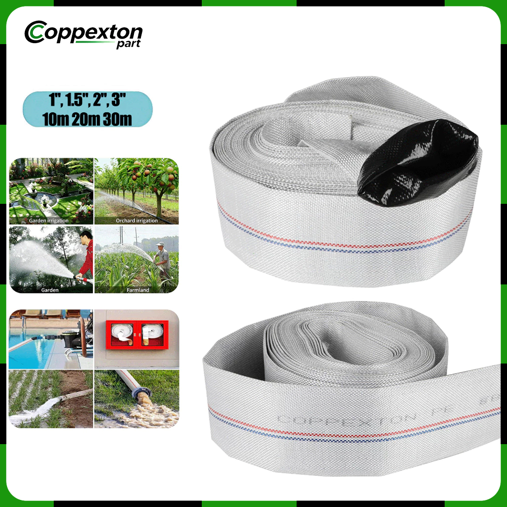 Coppexton สายยางส่งน้ำ PE ทนแรงดันสูง หนาพิเศษ ขนาด 1-3 นิ้ว ความยาว 10-30 เมตร