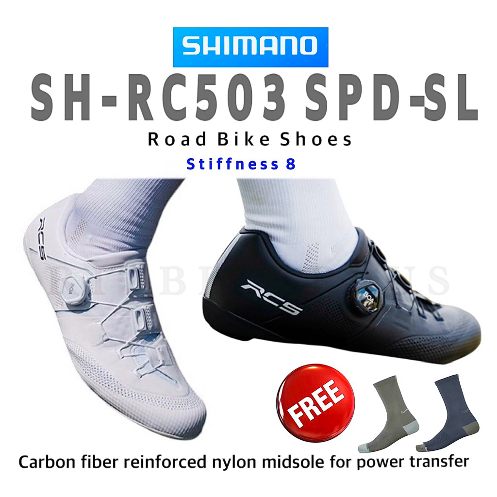 (แถมถุงเท้าShimano) รองเท้าเสือหมอบ SHIMANO รุ่น RC503 พื้นคาร์บอน ระบบ BOA L6C รุ่นใหม่ล่าสุดจาก Sh