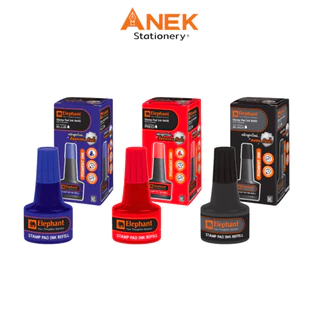 Elephant (ตราช้าง) หมึกเติมแท่นประทับ Stamp Pad Ink Refill ขนาด 30 มล. กันน้ำ (จำนวน 1ขวด)