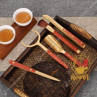ที่คีบทองเหลือง ที่คีบชา ที่คีบถ้วยชา สวย หรู ดูดี มีสไตล์ Copper Tea Clip Ebony Handle Household Tea Leaf
