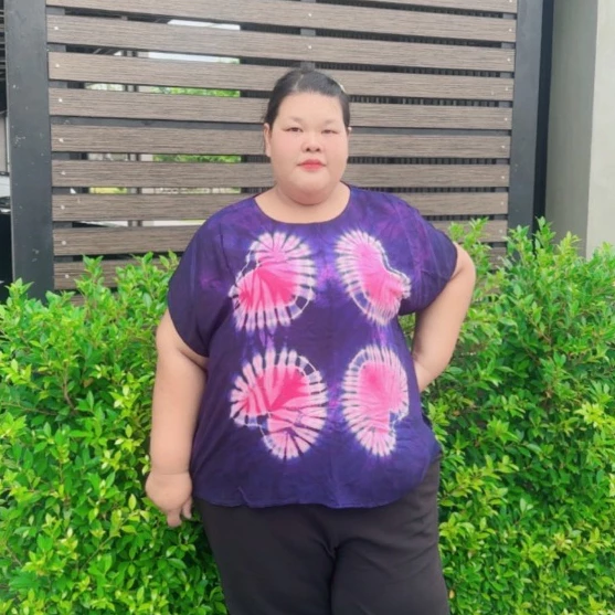 เสื้อมัดย้อมแขนปีกสาวอวบ อก 60 นิ้ว ผ้าแมมเบิร์ตสปัน Lady Clothing thumbnail 10