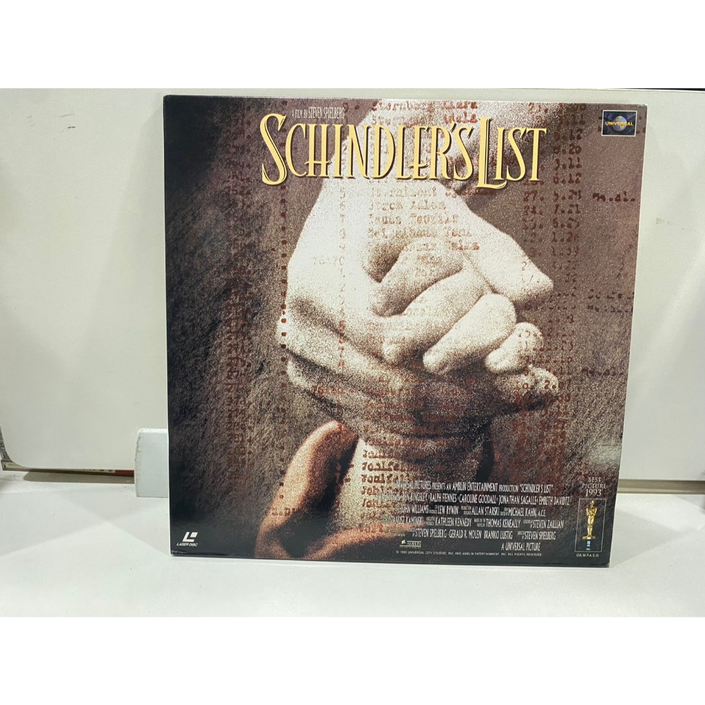 2 LD แอลดี แผ่นเลเซอร์ดิสก์  AFON BY STEVEN SPIELBERG SCHINDLER'S LIST (J18D123)