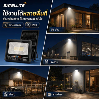 🔥ราคาที่ดีที่สุด🔥ไฟโซล่าเซลล์ 5000000W โซล่าเซลล์ ไฟถนน IP69กันน้ำกลางแจ้ง ป้องกันฟ้าผ่า Solar light สว่างอัตโนมัติเมื่อ