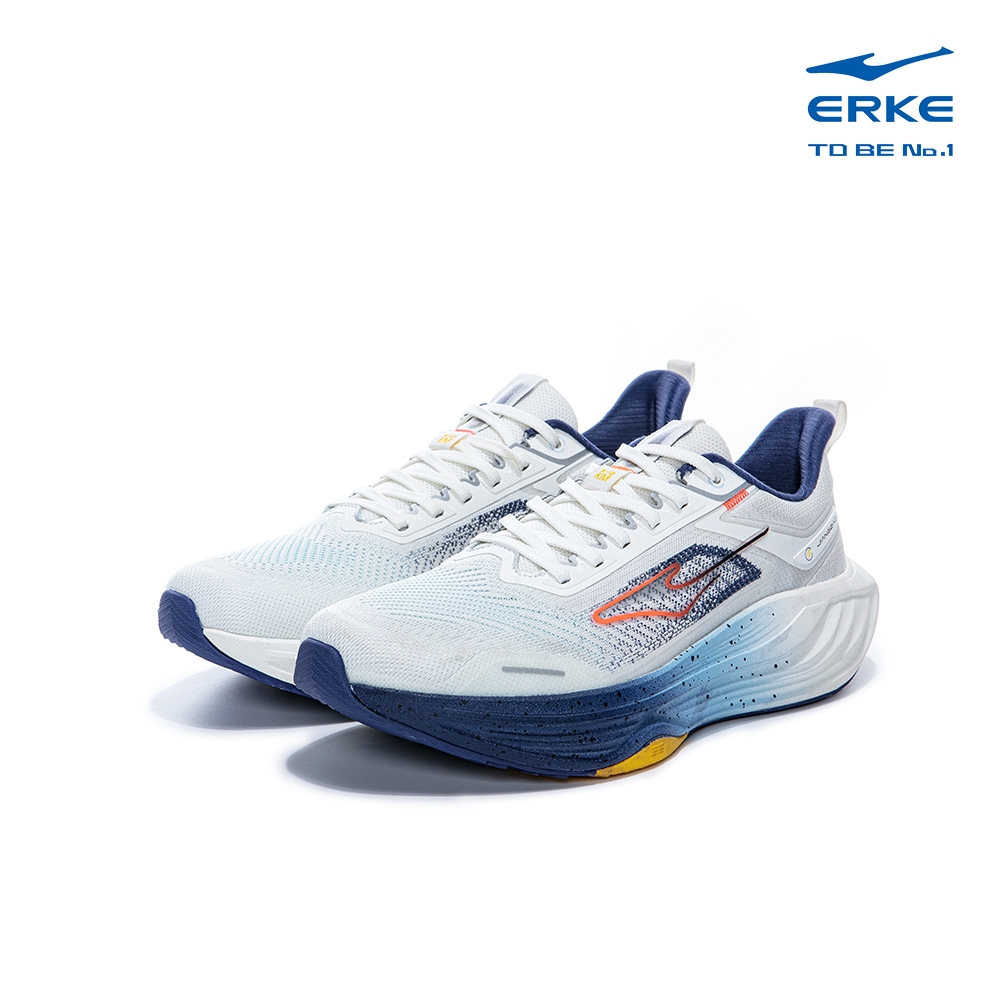 ERKE Men Running Shoes , L.White/D.Blue , 11125303046-003