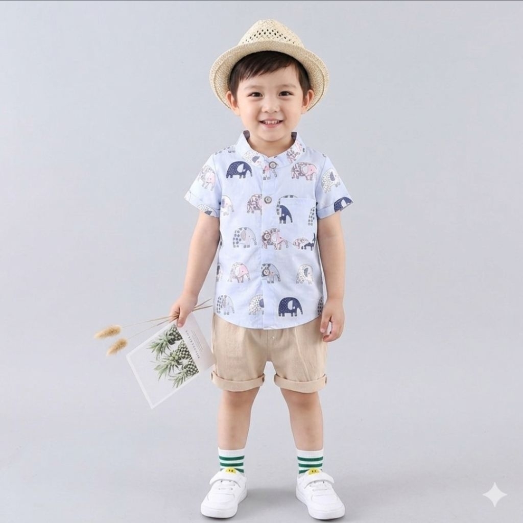 ชุดเด็กชายลายน่ารักมาก*ชุดเอี้ยมใส่ได้ทั้งหญิงและชาย