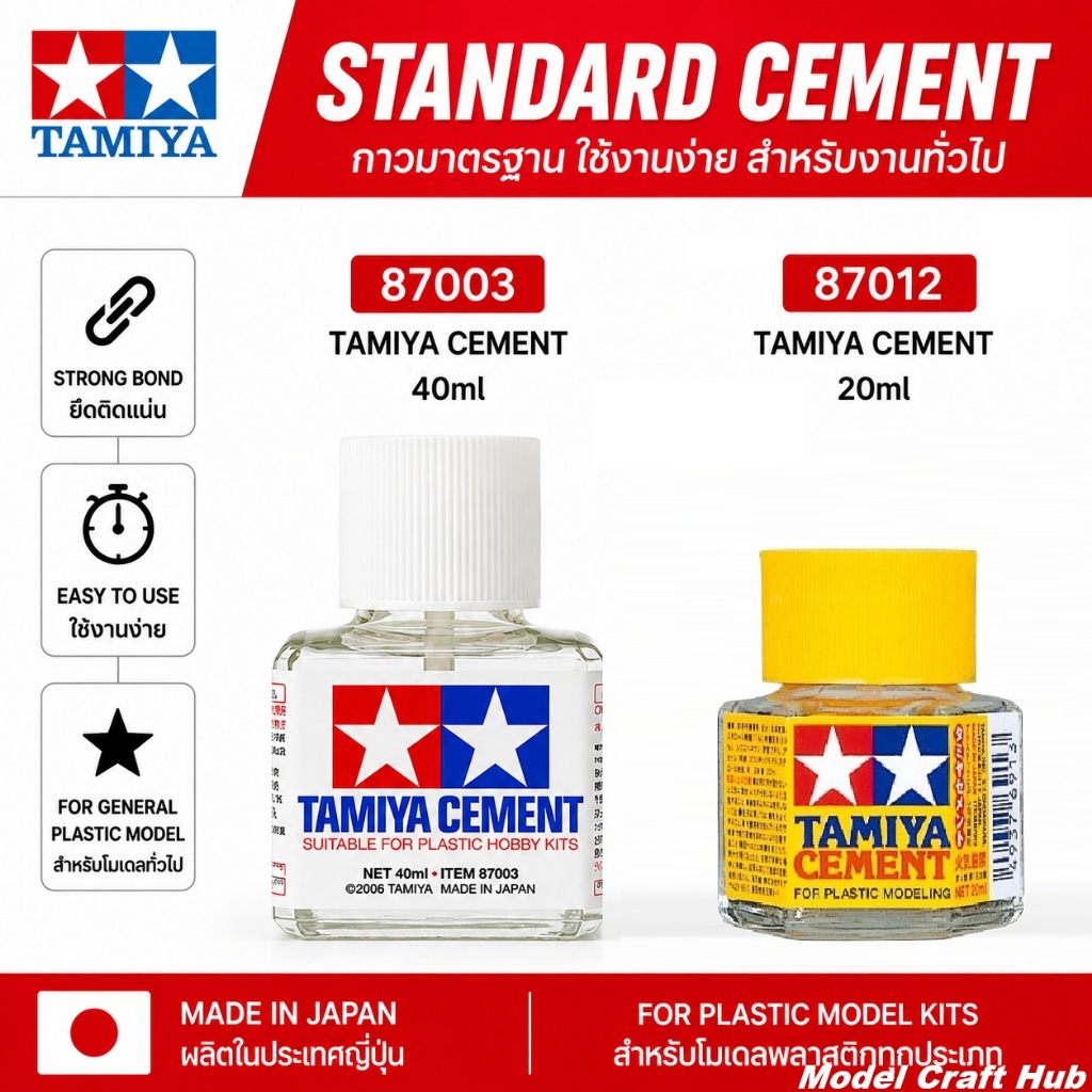 Tamiya Cement Glue 87003 87012 Limonene Plastic Model Glue Extra Thin ABS Cement Gunpla กันดั้ม กาวโ
