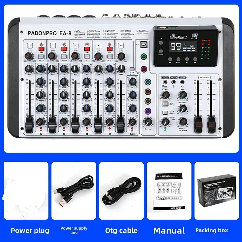 เครื่องผสมเสียงระดับมืออาชีพ, บันทึก, บลูทู ธ, 8 ช่อง,