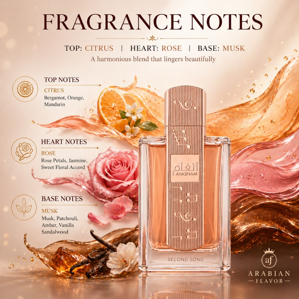 Anqham Second Song by Lattafa 100ML Eau De Parfum Arabian รูปที่ 7
