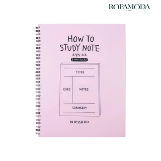 Ropamoda สมุดโน้ต Cornell จดเลคเชอร์ How To Study Note ช่วยจัดระเบียบความคิด ทบทวนเนื้อหาง่าย (16042)
