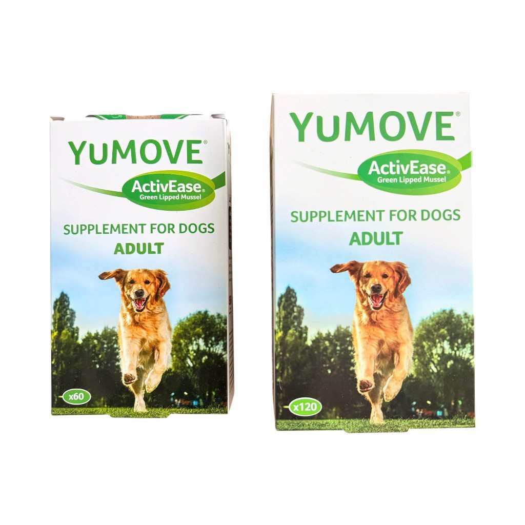 Yumove Adult Dog ActivEase 60 เม็ด และ 120 เม็ด อาหารเสริม บำรุงข้อ กระดูก ทำจากธรรมชาติ