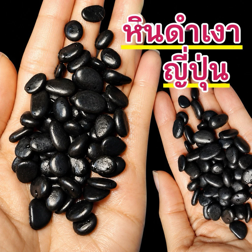 หินดำเงาญี่ปุ่น​ /หินดำน้ำตก/หินธรรมชาติ ☘️ลงน้ำสีจะสวยมาก​ แต่งตู้ปลา