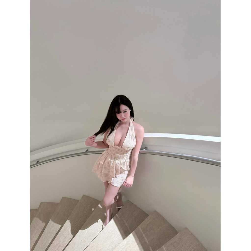 nastia | Ivory Swan mini dress
