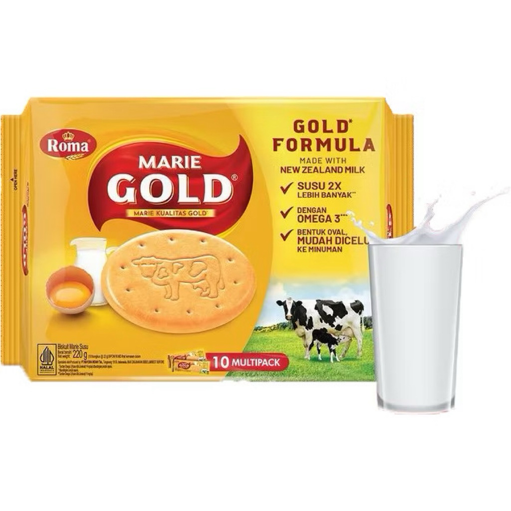 (AKP1)Marie gold biscuit บิสกิตรสนม โรม่า ⚠️1ห่อได้10แพค