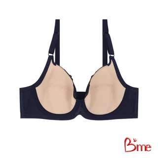 B'me เสื้อชั้นในมีโครง level 1 ฟองบาง รุ่น ME1C69 สีกรม สีม่วงแดง (ลูกไม้ลาย Polo Rose) New M.6